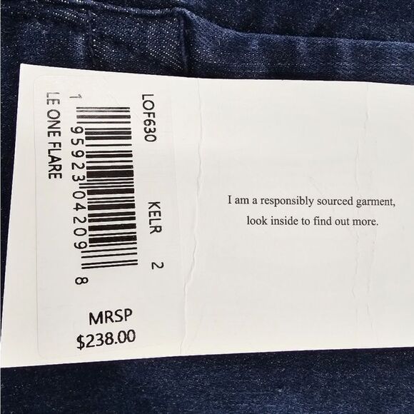 NWT FRAME Le One Flare High Rise Stretch Denim Jeans In Keller Blue Size 2 - Picture 4 of 11